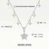Elemento Popular do Xiaohongshu Colar de Zircônia Estrela Rosa Luxo Acessível Estilo Ins de Alta Qualidade Acessórios de Joias de Nicho para Mulheres