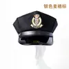 Gorra de Capitán Marinero Octagonal de Copa Plana para Cosplay, Gorra de Desempeño para Estudiante, Gorra de Defensa y Seguridad con Etiqueta de Espiga de Trigo