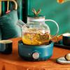 Juego de tetera de lujo ligera, juego de agua de vidrio con bandeja, juego de té moderno con taza de agua, juego de té para el hogar, juego de té para la sala de estar, regalo