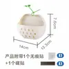Caja de almacenamiento de especias para cocina, cesta de almacenamiento para cebolla, jengibre, ajo, condimentos, cesta colgante de almacenamiento magnética para pared de refrigerador sin perforaciones