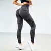 Calça Yoga Cintura Alta Controle de Barriga Levanta Bumbum Pêssego para Mulheres, Comprimento Nove Pontos, Roupa de Yoga Justa para Fitness Esportivo, Tie-Dye