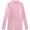 [en stock suéter básico para niña primavera todo-fósforo nuevo bebé niños cuello alto color sólido jersey top