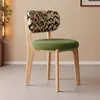 Silla de comedor de madera maciza, simple y moderna, popular silla de restaurante en línea con respaldo, para uso en el hogar, silla de comedor vintage de color crema minimalista de lujo ligero