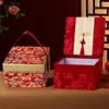 Nueva Caja de Dulces Portátil Estilo Chino para Bodas, Caja de Empaque de Alta Gama para Bodas y Compromisos, Nuevo Modelo 2026, Caja de Regalo Festiva Roja
