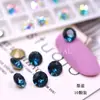 K9 Nuevos Pedrería de Uñas Redondas de 6 mm con Base Puntiaguda de Gama Alta, Pedrería Tridimensional Super Brillante para Decoración de Uñas de Vidrio DIY
