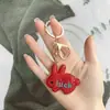 Nuevo Llavero de Conejo Incrustado de Diamantes Colgante DIY para Bolso Regalo Pequeño Llavero Versátil para Coche Accesorios Coloridos