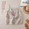 Camisola con Bordado Pesado Floral Estilo Vintage Ropa Interior 2026 Nuevo Verano Algodón y Lino Top sin Mangas Artístico Retro para Mujer