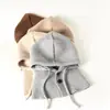Gorro de Punto de Color Sólido Holgado para Mujer en Invierno, Moderno y a la Moda, Hace que la Cara Parezca Más Pequeña, Cálido y Protector de Orejas, Sombrero de Lana