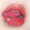 Anillo de labio con bola de cerámica suave en forma de D de acero inoxidable transfronterizo, personalidad punk, uña de labio, circonita, corazón de melocotón, piercing para labio, accesorio para oreja, anillo para hueso.