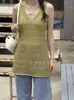 Atualização de Tamanho: Regata Elegante Coreana de Verão Novo Design Francês Decote V Emagrecedora para Mulheres