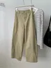 Calça pantalona larga com retalhos retrô japonesa para mulheres, outono de 2026, elegante e modeladora, cintura alta, estilo workwear, calça de paulownia