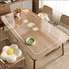 Protetor de Mesa de Vidro Macio, Espessado, Impermeável, à Prova de Óleo, Resistente ao Calor, Lavável, Toalha de Mesa de PVC, Placa de Cristal Cortável, Protetor de Mesa de Jantar Transparente