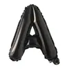 Decoración de Fiesta de Cumpleaños con Letras Inglesas Negras A-Z Números 0-9 de 16 pulgadas, Banderín, Globos de Papel de Aluminio