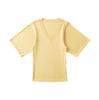 675-Camiseta de Moda Sexy Estilo Puro Desejo com Manga Curta e Decote V para Mulheres 2025 Novo Estilo Europeu e Americano Sexy Versátil Casual
