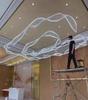 Producción no estándar vestíbulo de hotel salón de banquetes club auditorio de bodas sala de exposiciones de mesa de arena modelado artístico araña de cinta de cristal
