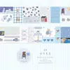 Fita Patchwork Crepúsculo Série Sonho das Quatro Estações INS Fofo Decoração de Diário DIY Adesivos Reutilizáveis 4 Designs