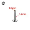 Liga de Titânio F136 0,9x 4mm Pedra Natural Olho de Tigre Joia para Piercing Stud de Lábio Stud de Orelha Stud de Língua Piercing
