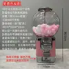 Máquina Gachapon Rosa Pequena Equipamento para Eventos Comerciais Máquina de Brinquedo de Mesa Máquina de Doces Redonda Máquina Operada por Moeda de Abertura
