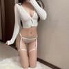 Novo Estilo Japonês Estilo Irmã Real Roupa Íntima Sexy Feminina Spice Girls Peça Única Alça Anel de Perna Versátil Redinha Respirável Tanga
