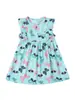 26 Moda Europea y Americana de Verano Nuevos Vestidos para Niñas Encaje de Dibujos Animados Vestidos Infantiles Vestidos de Princesa Vestidos Infantiles de Cuello Redondo