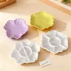 Bandeja de Flor de Amapola y Hoja de Loto Molde de Silicona DIY Aromaterapia Yeso Bandeja de Almacenamiento de Loto Molde de Resina