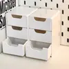 Caja de Almacenamiento de Escritorio Tipo Cajón Caja de Almacenamiento de Acrílico Tocador de Casa Caja Pequeña a Prueba de Polvo para Labiales Cosméticos