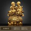 Latão Golden Monkey Treasure Ornaments Fengshui Macaco Zodíaco Macaco Sala de Estar Decoração Home Decoração Artesanato