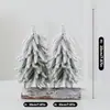 Decoraciones para Árbol de Navidad Estilo Europeo PVC/PE Madera Nieve Cayendo Árbol Pequeño Adorno de Escritorio Navideño Adornos de Decoración Festiva