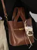 Bolso Cesta de Verduras Retro de Mano para Mujer 2025 Invierno Nuevo de Moda Estilo Coreano Bolso Cubo Bolso de Hombro Único Bolso Cruzado