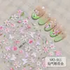 Estilo Ins coração de menina rosa fada flor de lírio adesivos para arte de unhas cor sólida borboleta retrô doce puro desejo adesivos decorativos