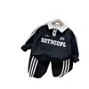 Conjunto de ropa de otoño para niños 2026 nuevo estilo ropa de moda de primavera y otoño para niños conjunto de dos piezas de sudadera con solapa para bebé niño