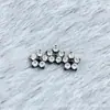 Pendientes serie tinta negra de aleación de titanio F-136, rosca interna de titanio G23, anillos de labio de circonita cúbica, joyería para piercing