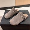 Sandalias Transfronterizas Europeas y Americanas para Mujer, Medias Pantuflas de Verano, Zapatos Perezosos de Punta Abierta Talla Grande para Usar Afuera, Medias Pantuflas Boken Transfronterizas, Venta al por Mayor Talla Grande