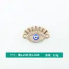 Versão Coreana Criativa Pingente Único Olho do Diabo Cravejado com Strass Gota de Óleo Liga Metálica Colar Pulseira Pingente Joias Acessórios DIY