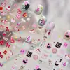 Adesivos Finos e Resistentes para Nail Art Populares no Xiaohongshu Adesivos Doces para Unhas Adesivos de Cisne e Pônei Acessórios para Nail Art Unhas Usáveis