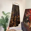 Zhi Li Pantalones de Pierna Ancha con Cintura Elástica Estilo Nacional Chino Nuevo Estilo Otoño 2026 Moda Versátil Pantalones de Mujer Estilo Nacional