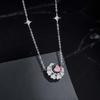 Colar S925 Prata Esterlina Lua Coração Diamante Cintilante Feminino Presente de Luxo Leve para Amantes Coração dos Sonhos Ponto Estrela Lua Corrente Clavícula