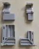 Accesorios para puerta de gabinete de cocina de cristal y acero, escuadra de plástico de ángulo recto para esquina interior, conector de perfil de aleación de aluminio, diamante invisible MATIC