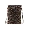 Bolso de Mano Estampado de Leopardo Bolso para Mujer 2025 Nueva Moda Versátil Bolso Sobre Estilo Vaquero Casual Retro Billetera para Monedas para Teléfono Móvil