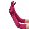 Guantes Largos Protector Solar al por Mayor Guantes para Mujer Adulta Elásticos de Satén Guantes Largos de Spandex Guantes para Vestido de Ceremonia 55cm