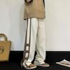 Pantalones de Hombre Verano Nueva Moda Marca Americana High Street Sentido de Alta Gama Costuras Contraste de Color Sueltos Pierna Recta Pierna Ancha Pantalones Casuales