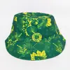 Chapéu de Pescador de Aba Larga para Comércio Exterior Masculino, Chapéu Bucket Estilo Japonês de Verão para Mulheres, Chapéu de Sol Emagrecedor, Chapéu Bucket Estampado Atacado