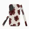 Capa de Celular Iphone16Promax Flor de Hibisco Vermelho Vinho High-End Atacado Apple 17 Capa Protetora Anti-Queda