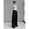 Overol Blanco Americano para Mujer Verano Delgado Moderno Combinable Holgado Adelgazante Pierna Pantalón Casual Cintura Alta Pantalón Deportivo