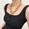 Estilo europeu e americano colar de wafer de metal frio colar feminino retro geométrico AliExpress transfronteiriço atacado clavícula cadeia feminina