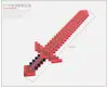 Periférico de Jogo Minecraft Eva Leve e Macio Espuma Arma Brinquedo de Espuma Espada de Diamante Picareta Pistola Submetralhadora
