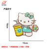 Nuevo en stock Bordado de Computadora de Dibujos Animados Kt Cat Calcomanías de Tela Bolsa Cesta de Verduras Accesorios para Prendas Accesorios Parche DIY