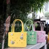 Bolsa de Playa Eva Bolso de Mano para Exteriores Europeo y Americano Se Puede Personalizar DIY con Accesorios, Bolsa Perforada, Estilo Coreano Bolsa Impermeable de Verano para Natación