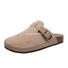 Sandalias Transfronterizas Europeas y Americanas para Mujer, Medias Pantuflas de Verano, Zapatos Perezosos de Punta Abierta Talla Grande para Usar Afuera, Medias Pantuflas Boken Transfronterizas, Venta al por Mayor Talla Grande