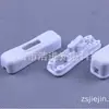 Interruptor de botón en línea universal 304 europeo y americano Interruptor basculante de cable flexible 304 Diente M cable paralelo doble interruptor en línea a mitad de camino